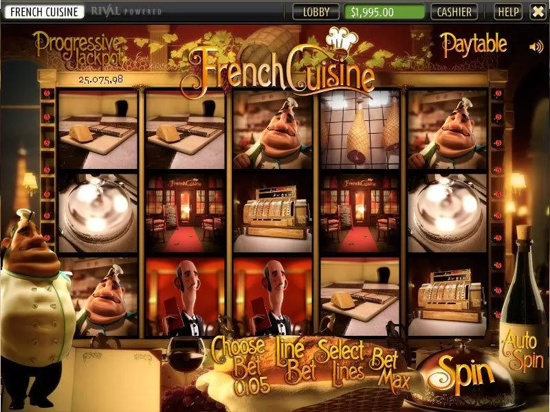 French Cuisine slots Main Screen Reels