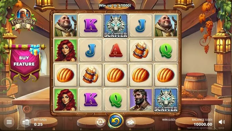 Friar Tuck's Inn slots Main Screen Reels