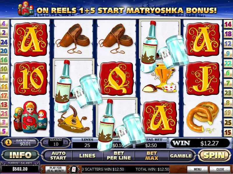 From Russia With Love slots Main Screen Reels