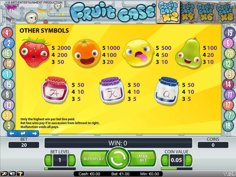 Fruit Case slots Info and Rules