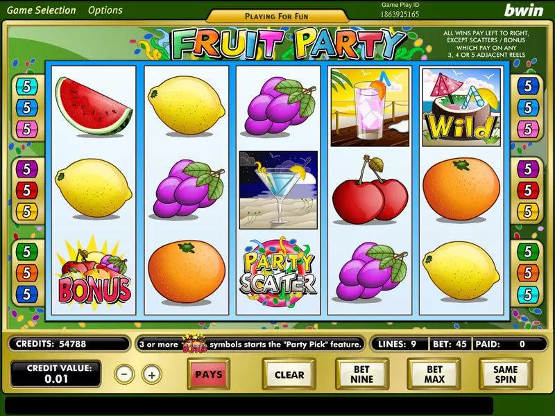 Fruit Party slots Main Screen Reels