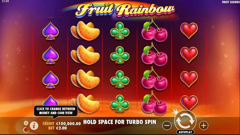 Fruit Rainbow slots Main Screen Reels