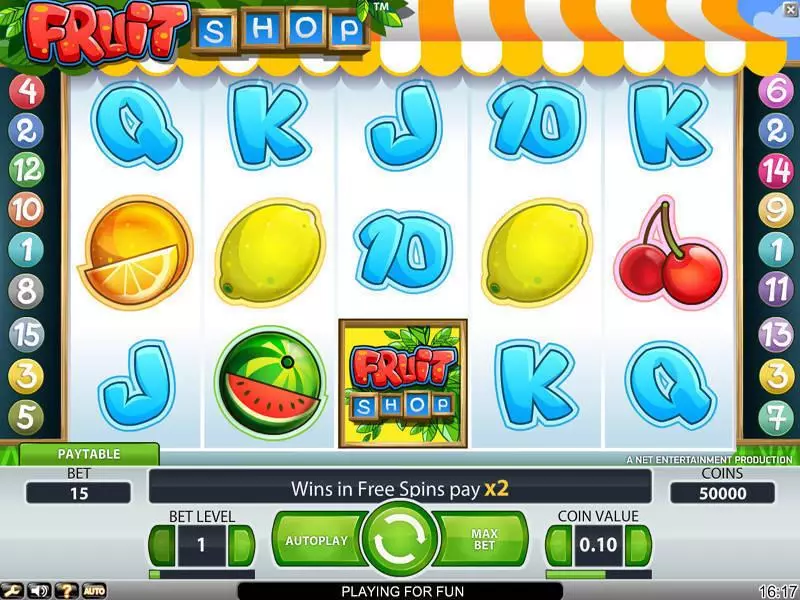 Fruit Shop slots Main Screen Reels