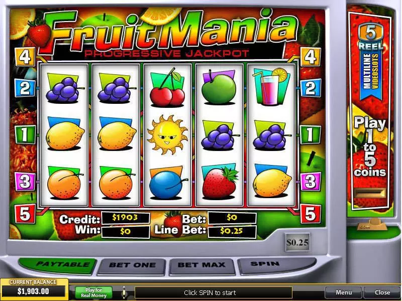 FruitMania slots Main Screen Reels
