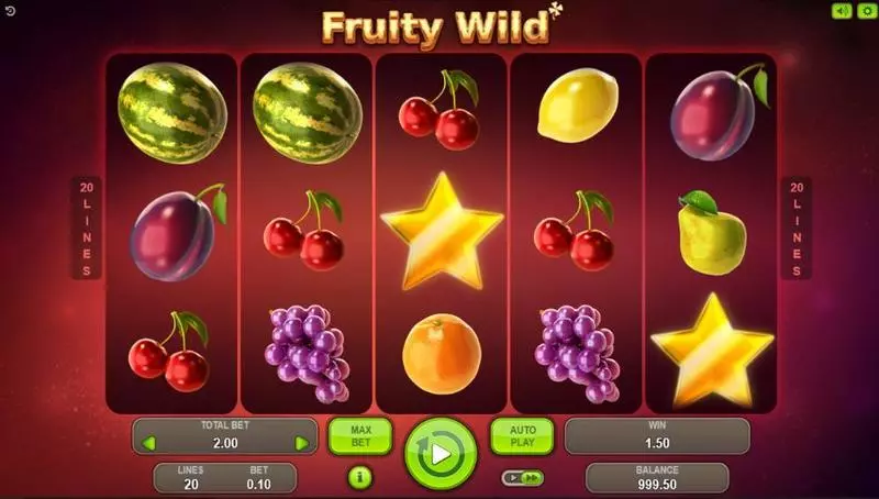 Fruity Wild slots Main Screen Reels