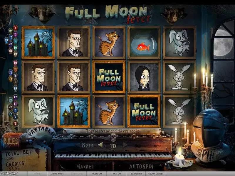 Full Moon Fever slots Main Screen Reels