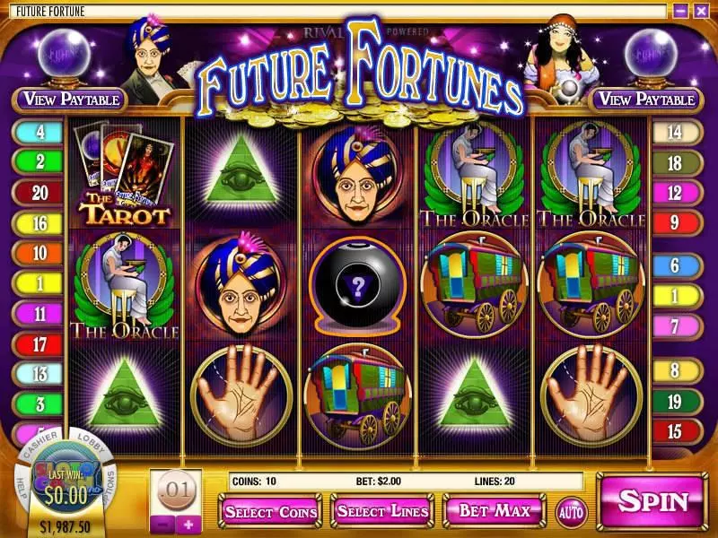 Future Fortunes slots Main Screen Reels