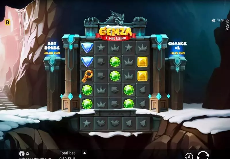 Gemza X-mas slots Main Screen Reels