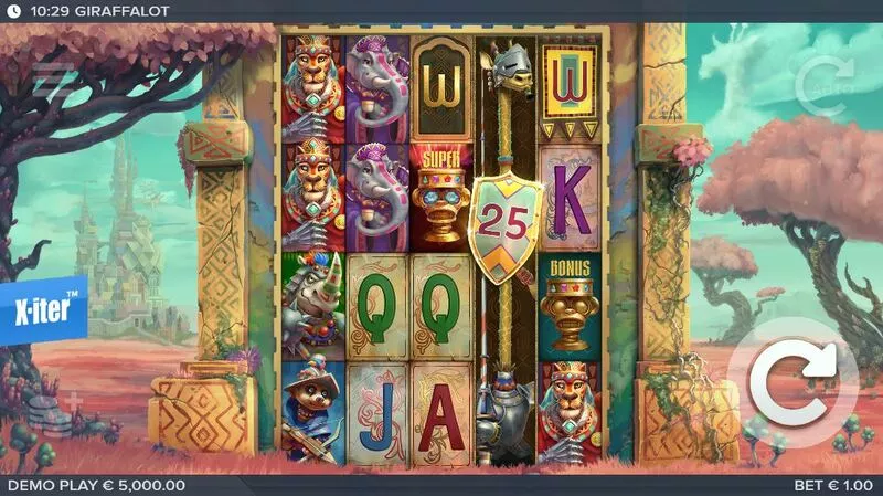 Giraffalot slots Main Screen Reels