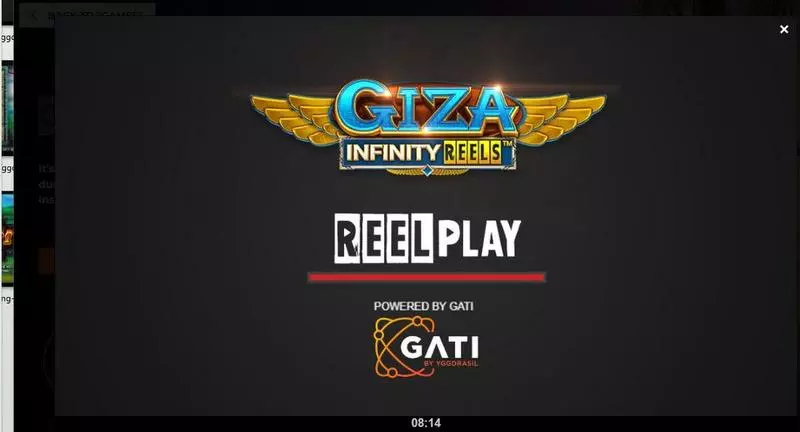Giza Infinity Reels slots Introduction Screen