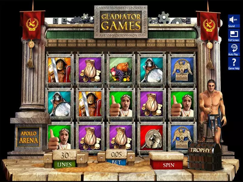 Gladiator Games slots Main Screen Reels