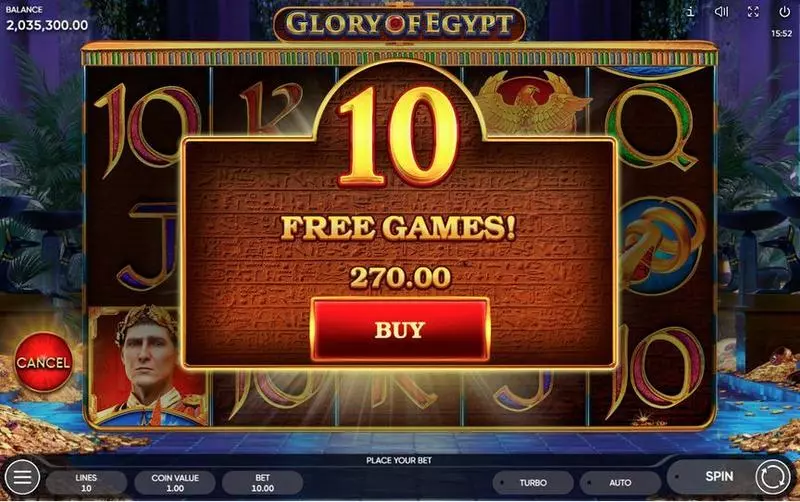 Glory of Egypt slots Free Spins Feature