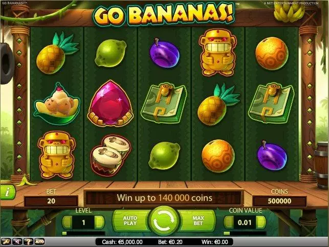 Go Bananas! slots Main Screen Reels