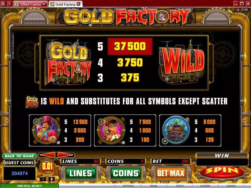 Gold Factory slots Info and Rules