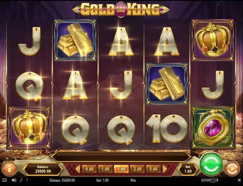 Gold King slots Main Screen Reels