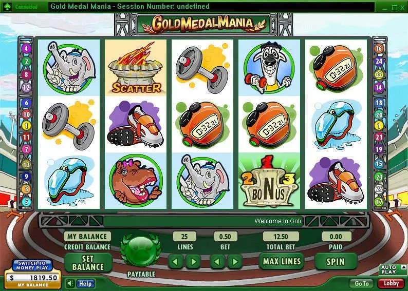 Gold Medal Mania slots Main Screen Reels