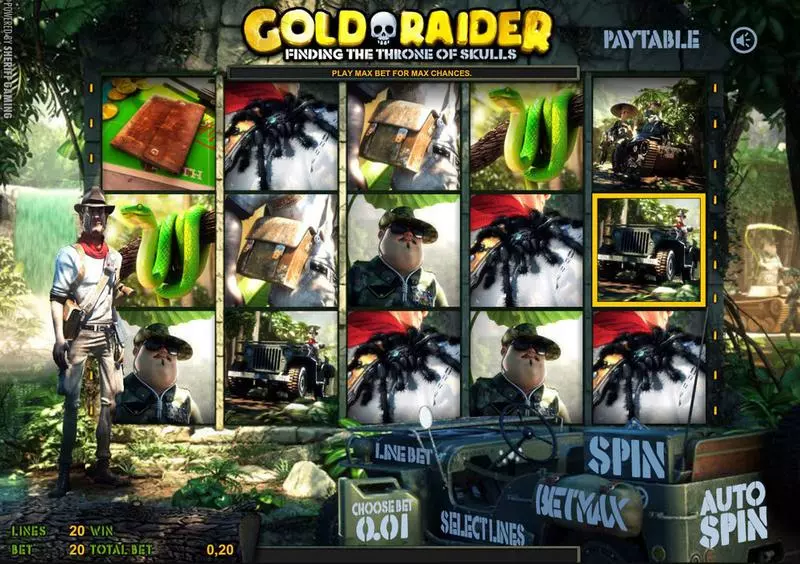 Gold Raider slots Main Screen Reels