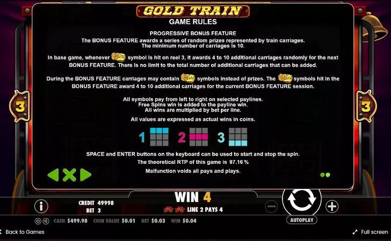 Gold Train slots Info and Rules