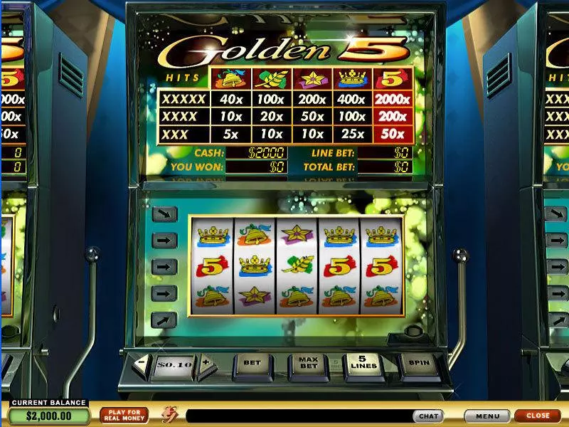 Golden 5 slots Main Screen Reels