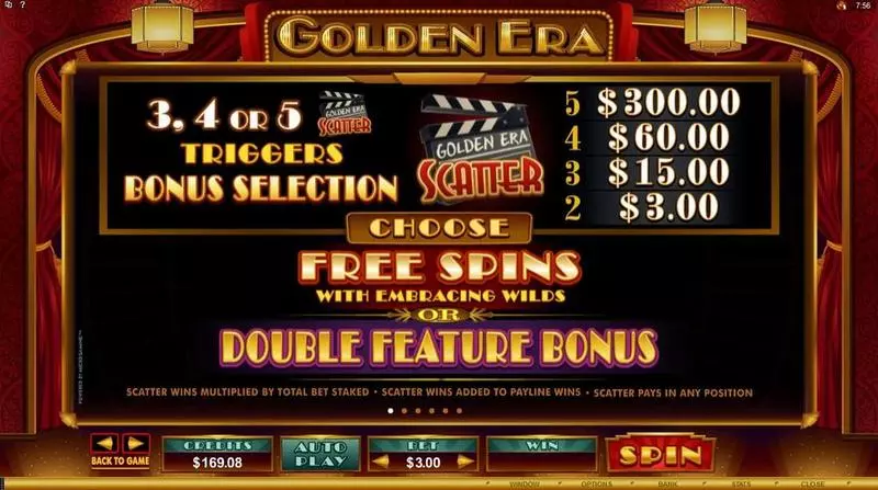 Golden Era slots Info and Rules