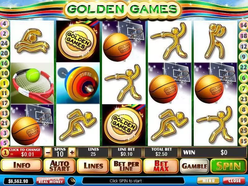 Golden Games slots Main Screen Reels