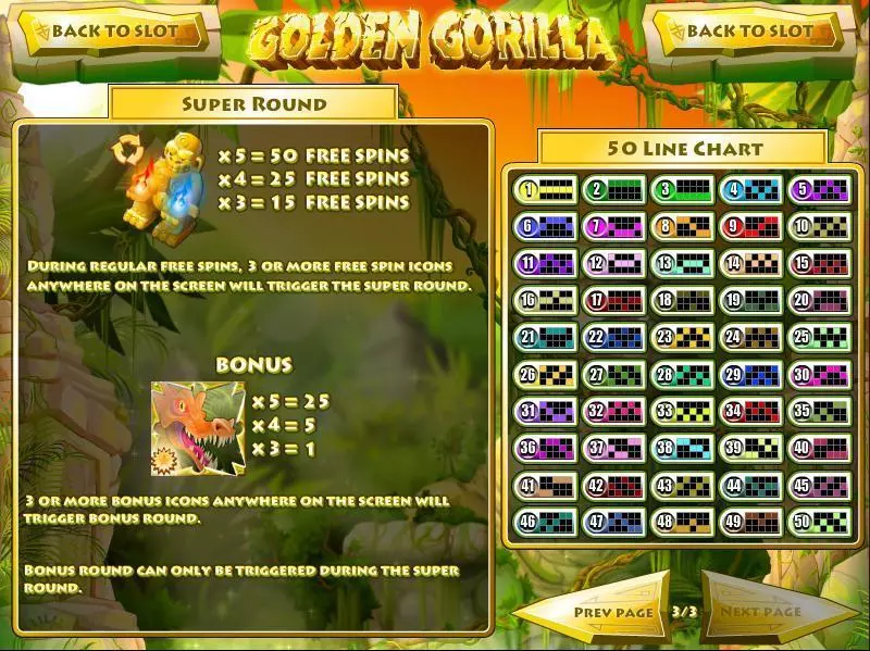 Golden Gorilla slots Info and Rules