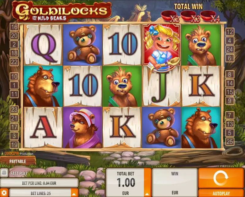 Goldilocks slots Main Screen Reels