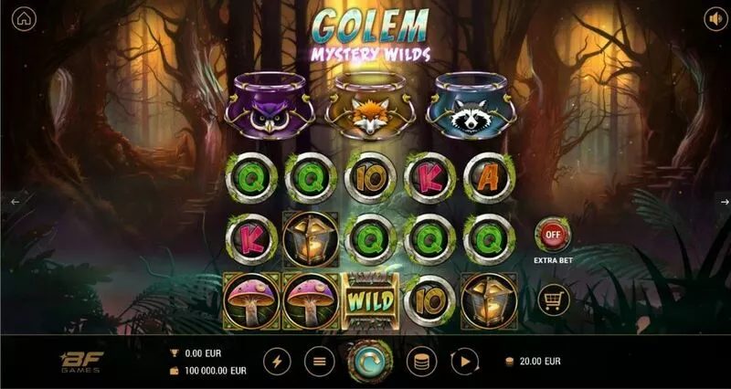 Golem Mystery Wilds slots Main Screen Reels