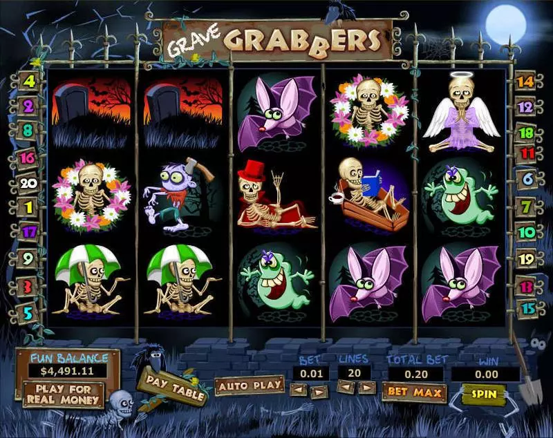 Grave Grabbers slots Main Screen Reels