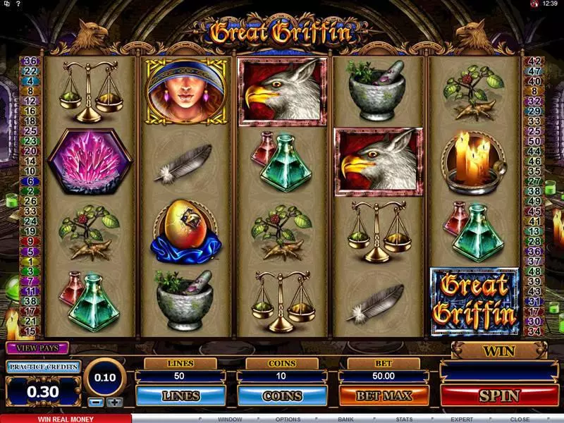 Great Griffin slots Main Screen Reels
