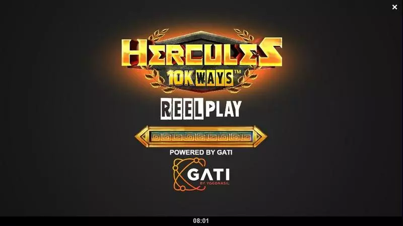 Hercules 10K WAYS slots Introduction Screen