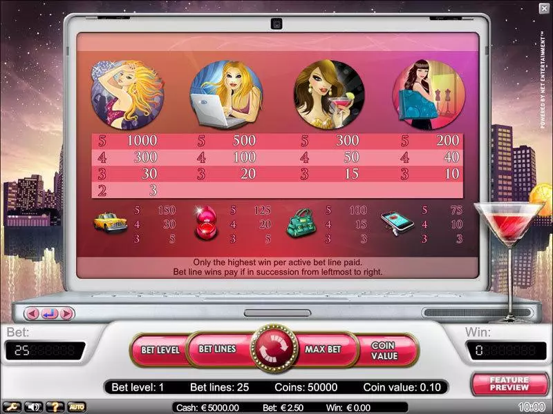 Hot City slots Info and Rules