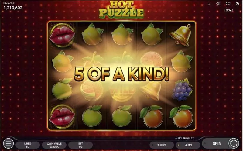 Hot Puzzle slots Winning Screenshot