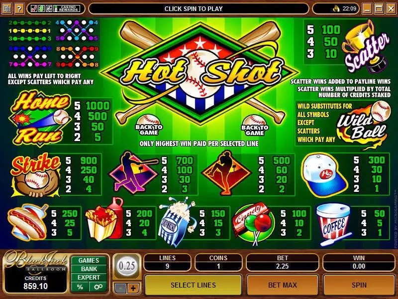 Hot Shot slots Info and Rules