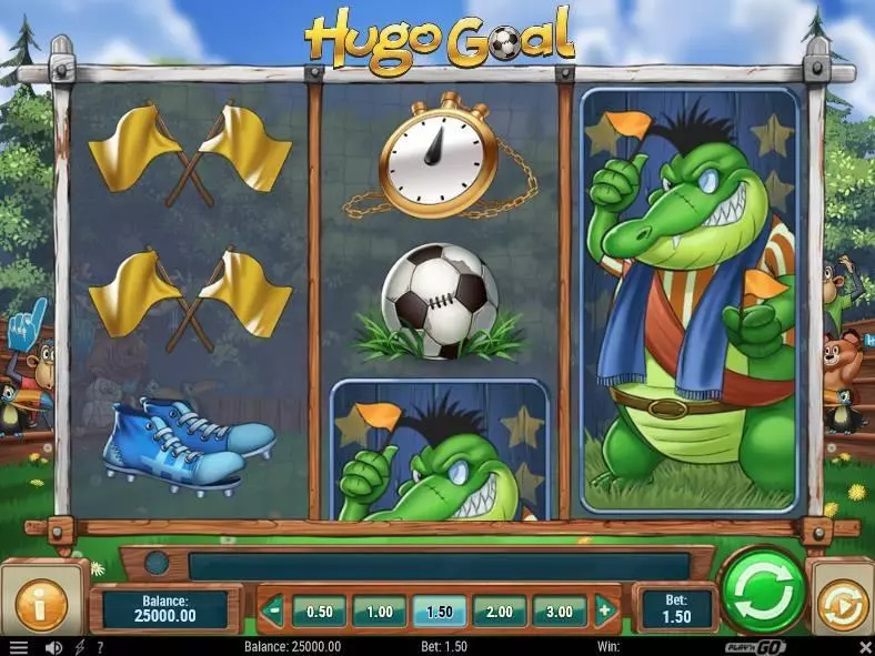 Hugo Goal slots Main Screen Reels