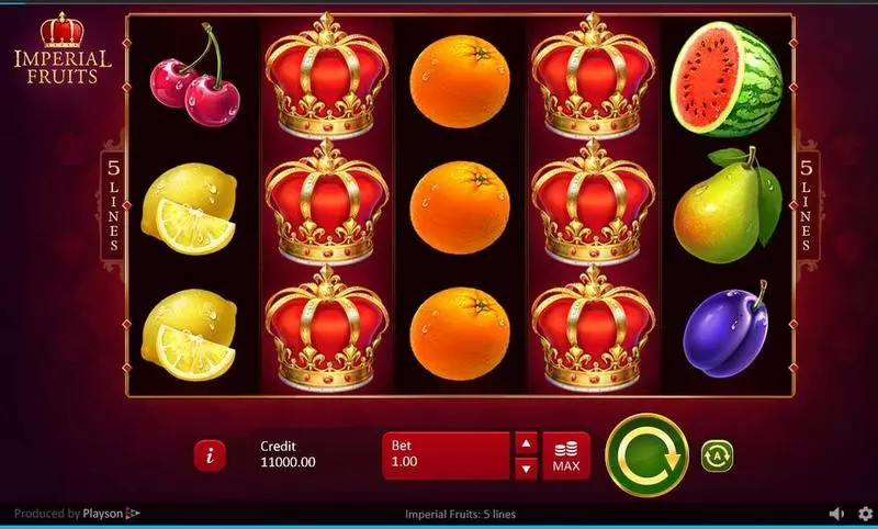 Imperial Fruits slots Main Screen Reels