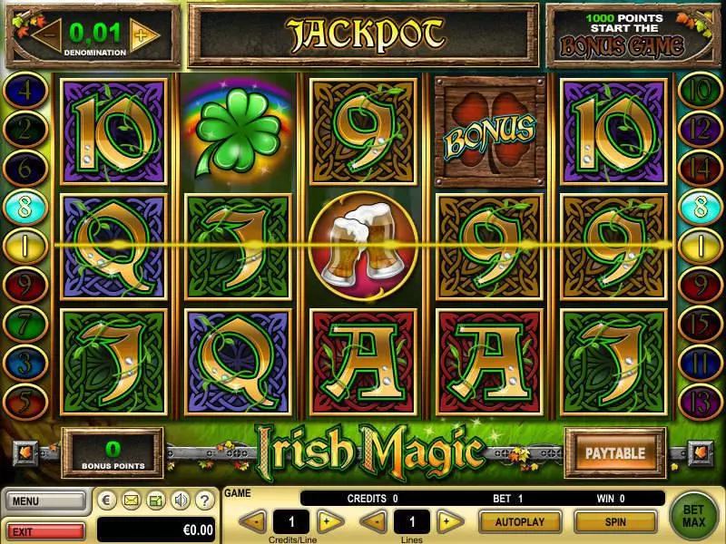 Irish Magic slots Main Screen Reels