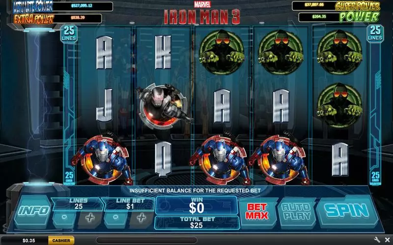 Iron Man 3 slots Info and Rules