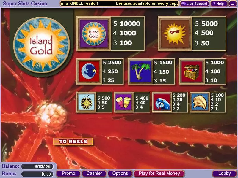 Island Gold slots Info and Rules