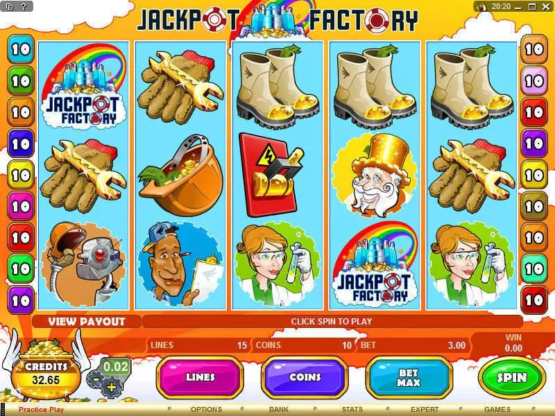 Jackpot Factory slots Main Screen Reels
