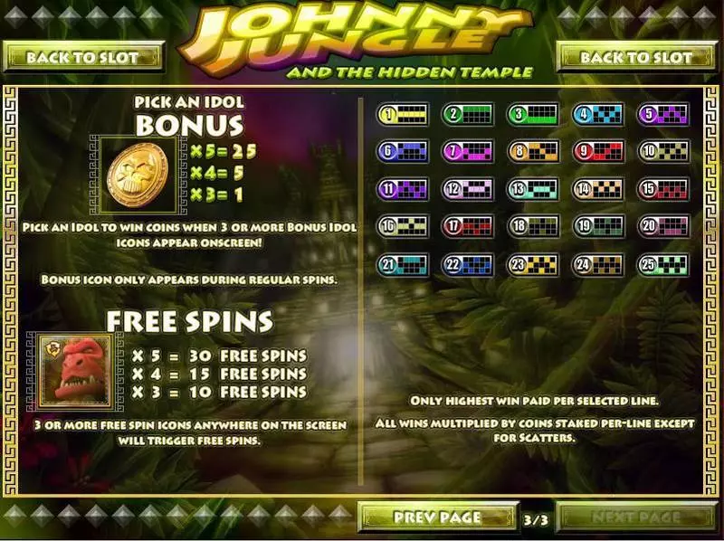 Johnny Jungle slots Bonus 1