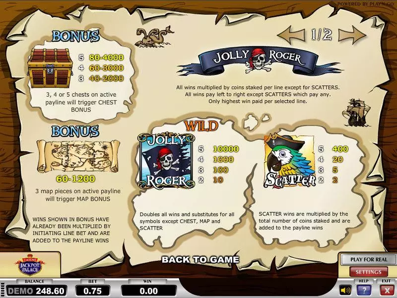Jolly Roger slots Info and Rules