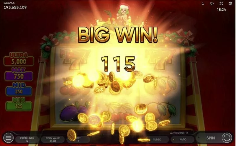 Jolly Santa slots Winning Screenshot