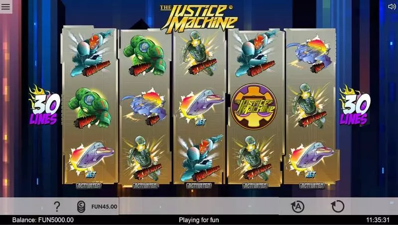 Justice Machine slots Main Screen Reels