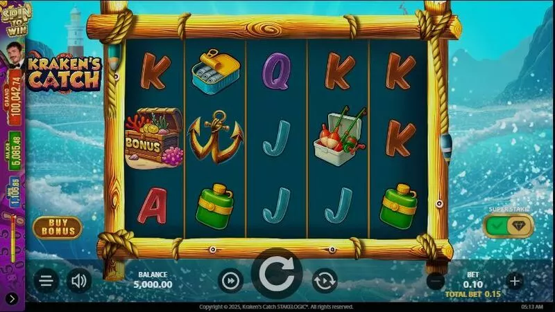 Kraken’s Catch slots Main Screen Reels
