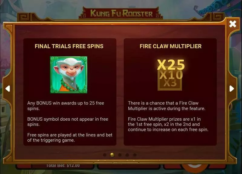 Kung Fu Rooster slots Bonus 1