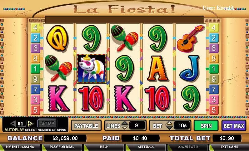 La Fiesta slots Main Screen Reels