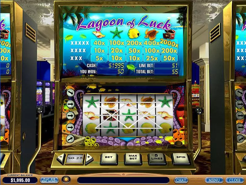 Lagoon of Luck slots Main Screen Reels