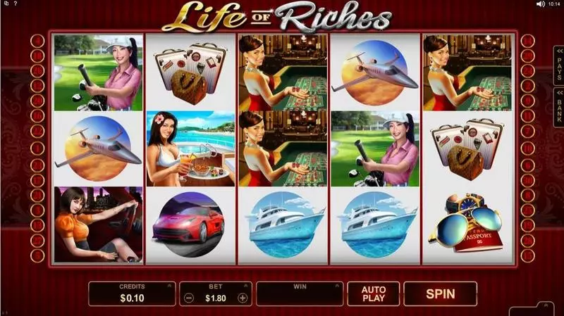 Life of Riches slots Main Screen Reels