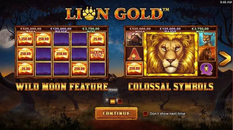 Lionn Gold slots Info and Rules